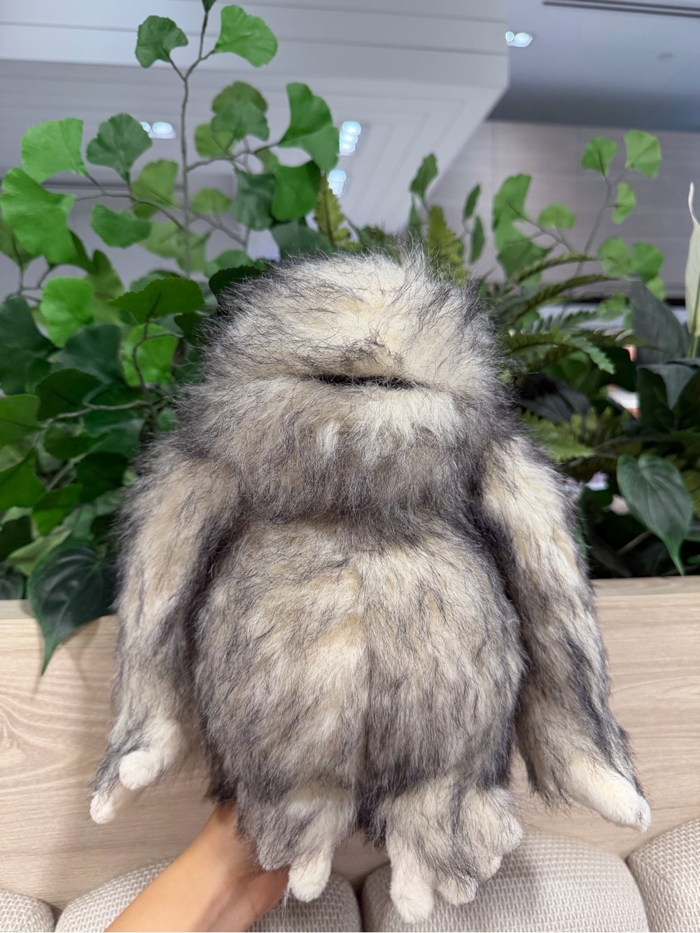 Jellycat Grey and Cream Fluffy Plush Creature Bretti yeti